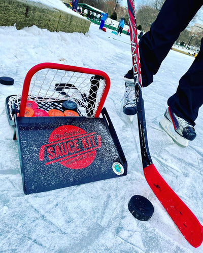 hockey sauce kit on ice yard game